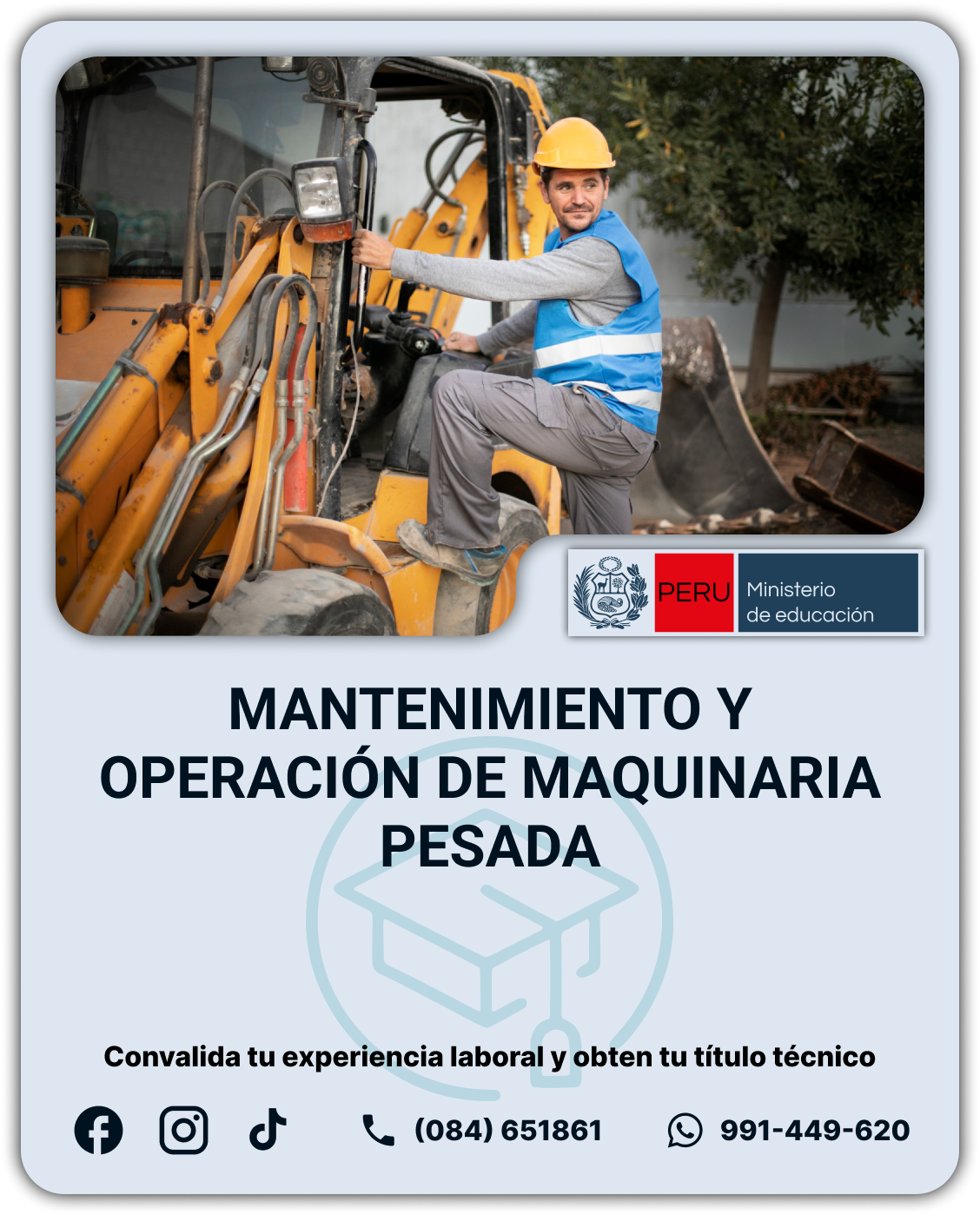 educacion total mantenimiento y operacion de maquinaria pesada